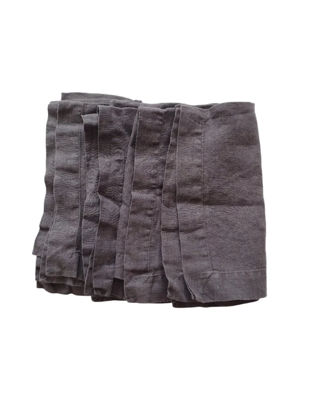 Crate and Barrel Linen Napkins Charcoal Gray Set of 4 20